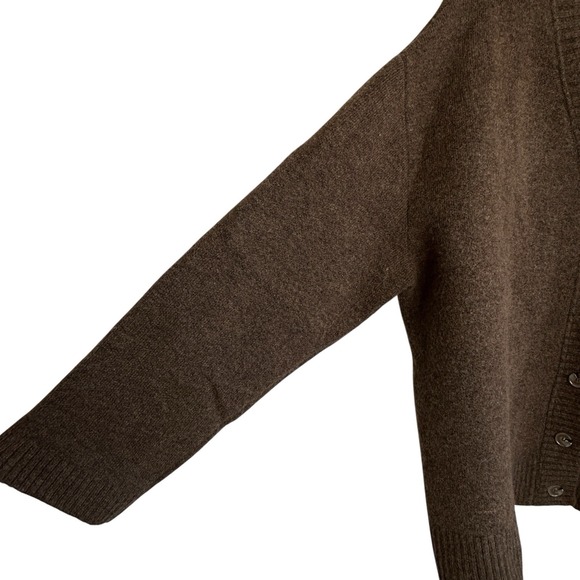 Nanushka Wool Alpaca Cardigan Medium Grandpa Preppy Oversize Old Money Brown - Picture 7 of 11